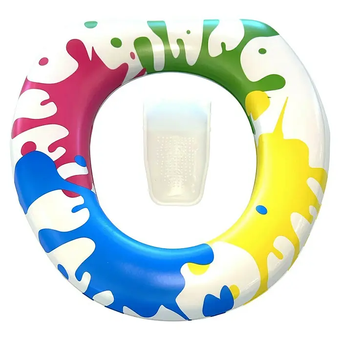 Wenko Asiento de inodoro infantil Baby Soft - Plástico, Multicolor - Juego de asiento de inodoro con tapa de diseño colorido y salpicado, que aporta un toque de color divertido a cualquier baño.