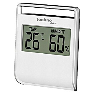 Technoline Digitales Thermo-Hygrometer WS9440 (Batteriebetrieben, Weiß, 65 x 75 x 12mm)