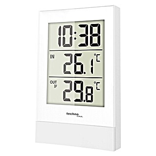 Technoline Thermometer mit Uhrzeit WS9178 (Digitales Display, Maße Inneneinheit: 85 x 134 x 17mm, Maße Außeneinheit: 40 x 104 x 27mm)