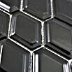 Mosaikfliese Diamant CG MD 5BG (25,2 x 26,5 cm, Schwarz, Glänzend)