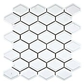 Mosaikfliese Diamant CG MD 1WG (25,2 x 26,5 cm, Weiß, Glänzend)