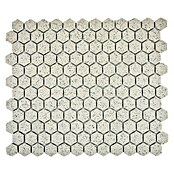 Mosaikfliese Hexagon Uni CU HX208S (26 x 30 cm, Cremeweiß, Matt)