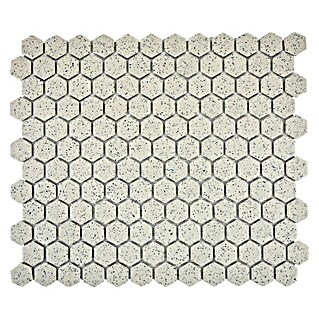 Mozaïektegel zeshoek Uni CU HX208S (26 x 30 cm, Crèmewit, Mat)