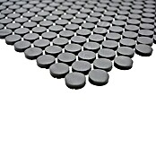 Mosaikfliese Knopf Uni CU K217 (31,5 x 29,4 cm, Schwarz, Matt)