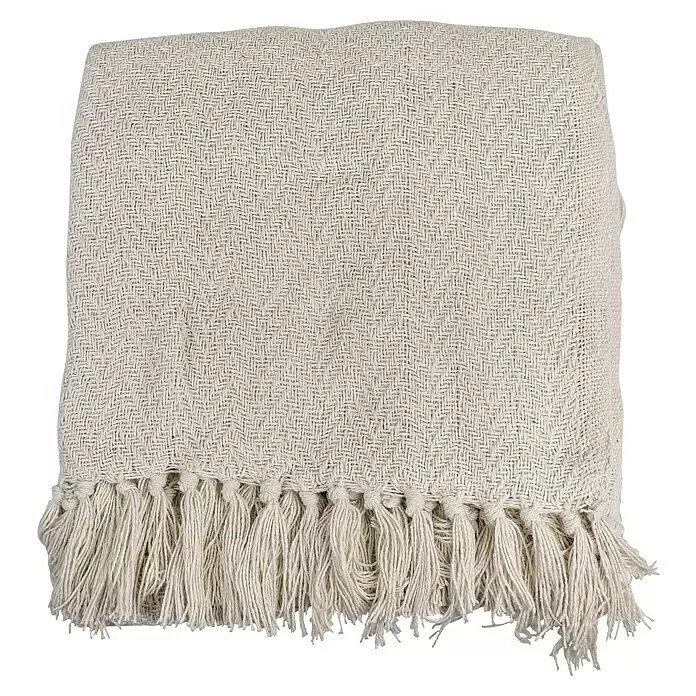 Decke KentOff White, 170 x 130 cm, 100 % Baumwolle