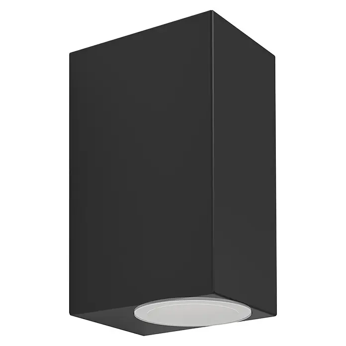 Eglo Plafón para pared y techo exterior Jabaga - 9,2 W, L x An x Pr: 15,5 x 7 x 9 cm, IP44 - Un elegante foco de techo LED cúbico negro, que combina diseño moderno e iluminación de alta eficiencia energética.