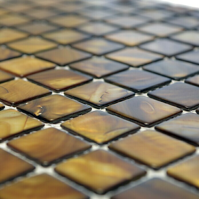 Mosaikfliese Quadrat Mix SM 2569 (30 x 30 cm, Beige/Braun, Glänzend)