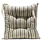Cojín para silla Versalles Rayas (Verde, 40 x 40 cm, 100% algodón) | BAUHAUS