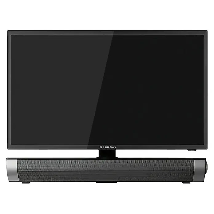 Megasat Soundbar - 48 W, L x B x H: 55 x 400 x 60 mm, Schwarz - Fernsehgerät der Marke Megasat mit einer Soundbar für ein hochwertiges Klangerlebnis.