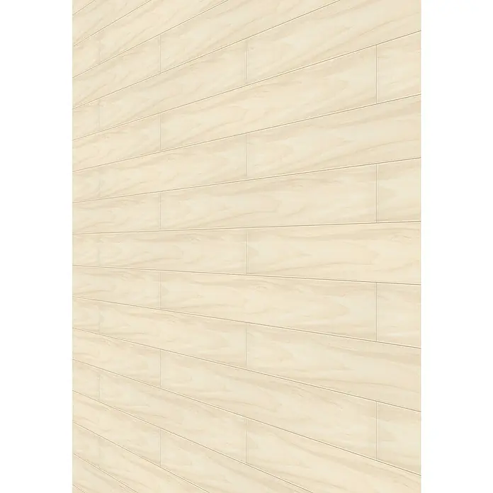 LOGOCLIC Decoration Paneel Polar Birke - 2.600 x 202 x 10 mm - Hellbeige Holzbodenfliesen in Dielenoptik, ideal für ein modernes und stilvolles Interieur. Perfekt für Wohnräume und Gewerbeflächen.