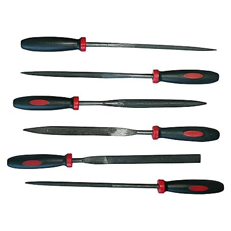 Set de limas (6 pzs., Material empuñadura: Plástico)