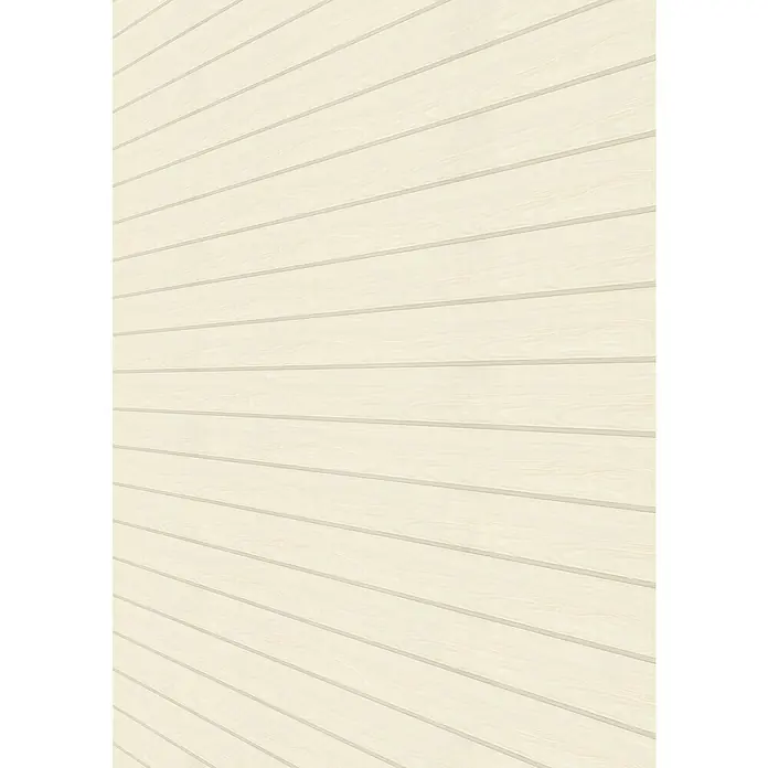 LOGOCLIC Variation Paneel Birne weiß - 2.000 x 154 x 10 mm - Helle Holzpaneele mit feiner Maserung, ideal für moderne Wandverkleidungen. Sorgt für ein warmes und einladendes Ambiente im Raum.