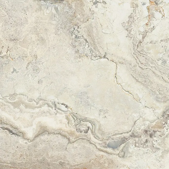 Feinsteinzeugfliese Phantasia - 120 x 120 cm, Beige, Matt - Beiger Marmor mit faszinierenden Mustern, ideal für elegante Innenräume und zeitlose Designs. Ein Hauch von Luxus für Ihr Zuhause.
