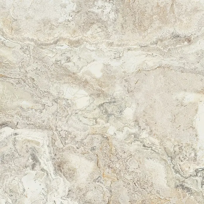 Feinsteinzeugfliese Phantasia - 120 x 120 cm, Beige, Matt - Beige Marmorfliese mit einer faszinierenden, gewischten Textur, ideal für elegante Boden- und Wandgestaltungen.