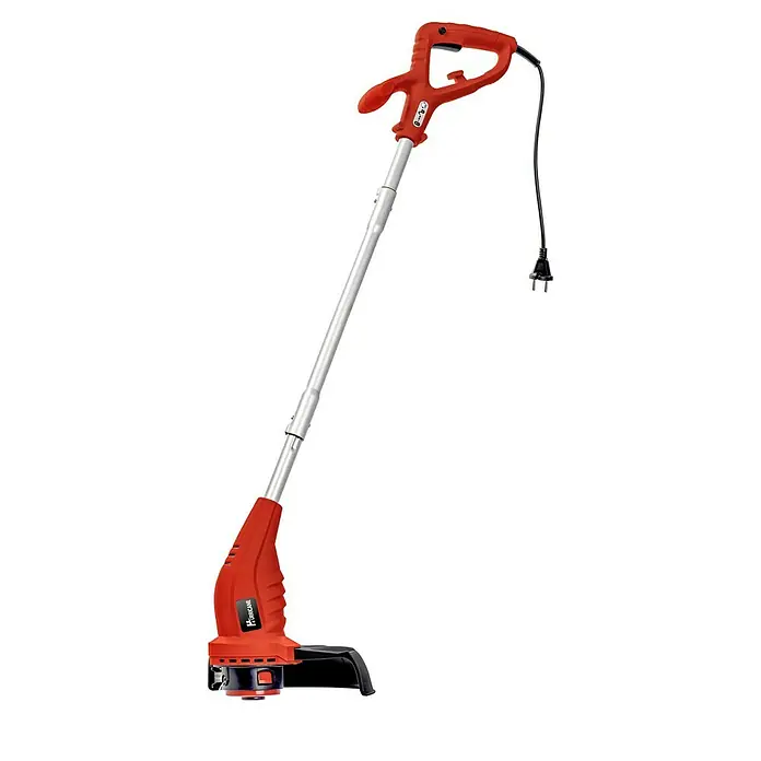 Hurricane Elektro-Rasentrimmer HERT-I-3025 - 300 W, Schnittbreite Faden: 25 cm - Ein roter Rasentrimmer mit Teleskopstiel, der für präzise Rasenpflege und Kantenschnitt sorgt. Für den komfortablen Einsatz im Garten.