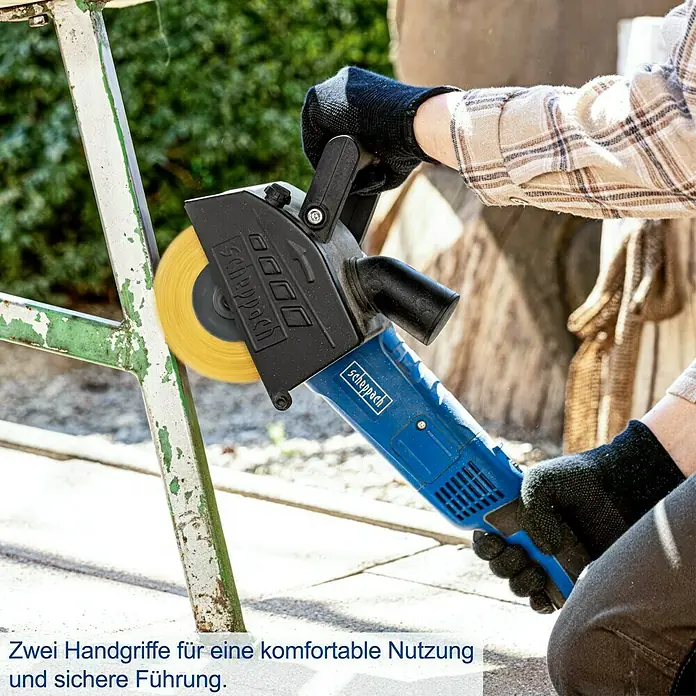 Scheppach Renovierungsschleifer MRS1300 - 1.300 W, 900 U/min - 3.200 U/min - Zwei Handgriffe für eine komfortable Nutzung und sichere Führung.
