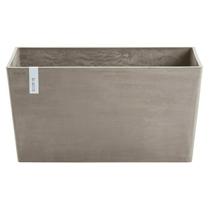 Ecopots Pflanzkasten Paris (Außenmaß (L x B x H): 80,3 x 38 x 40,5 cm, Kunststoff, Braungrau) | BAUHAUS