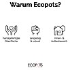 Ecopots Oslo Pflanztopf (Außenmaß (Ø x H): 45 x 39,4 cm, Kunststoff, Dunkelgrau) | BAUHAUS