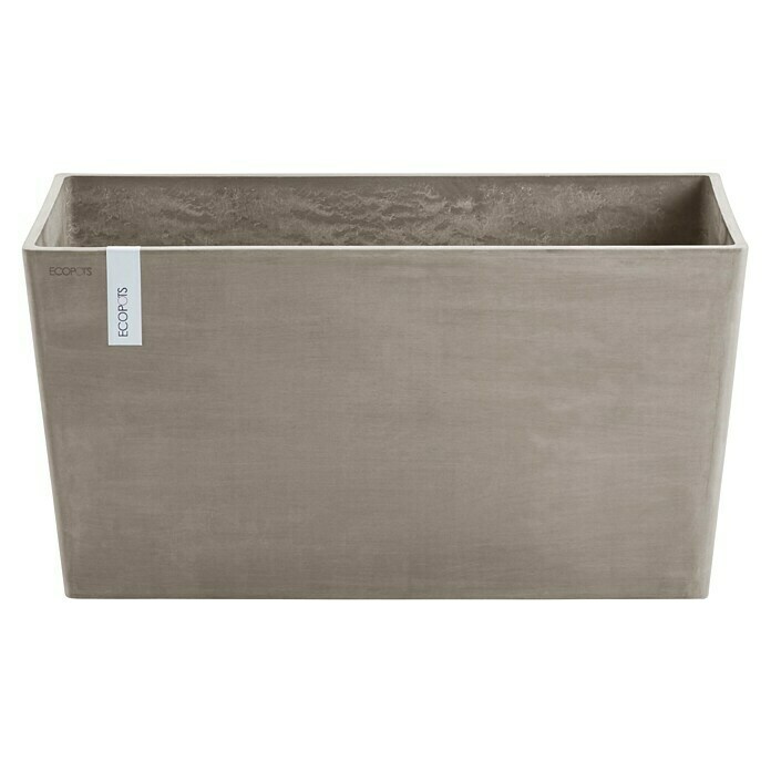Ecopots Pflanzkasten Paris (Außenmaß (L x B x H): 99,7 x 46,4 x 51 cm, Kunststoff, Braungrau) | BAUHAUS