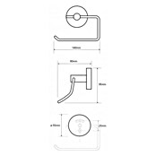 Bemeta Držač toaletnog papira Omega  (Srebrna, Širina: 14 cm) | BAUHAUS