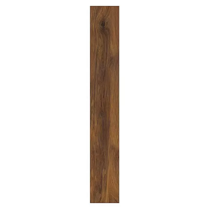 Krono Original Laminatmuster Atlantic 10 Red River Hickory - 297 x 195 x 10 mm, Landhausdiele, Red River Hickory - Dunkelbraune Holzfußbodendiele mit natürlicher Maserung und markantem Ast.