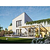 Joda Terrassenüberdachung Master (B x T: 507 x 314 cm, Natur, Fichte-KVH, Dacheindeckung aus Stegplatten) | BAUHAUS