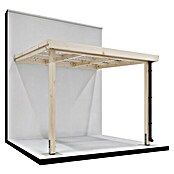 Joda Terrassenüberdachung Master (B x T: 317 x 314 cm, Natur, Fichte-KVH, Dacheindeckung aus Licht-Wellplatten) | BAUHAUS