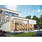 Joda Terrassenüberdachung Master (B x T: 317 x 314 cm, Natur, Fichte-KVH, Dacheindeckung aus Licht-Wellplatten) | BAUHAUS