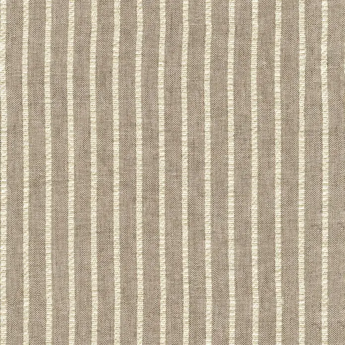 Cortinas Frunci Patmos - An x Al: 270 x 220 cm, Beige oscuro, Plástico - Primer plano de tela beige con rayas crema, ideal para proyectos textiles y de diseño.