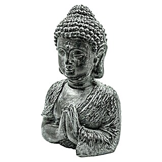 Buddhakopf (15 x 11 x 25 cm, Schwarz)