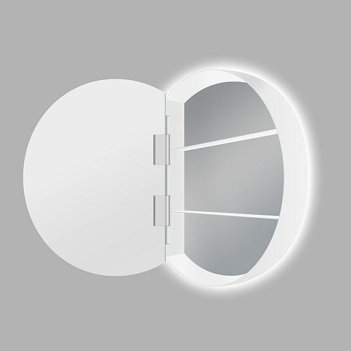 DSK LED-Spiegelschrank Picasso Style (Aluminium, Weiß) | BAUHAUS