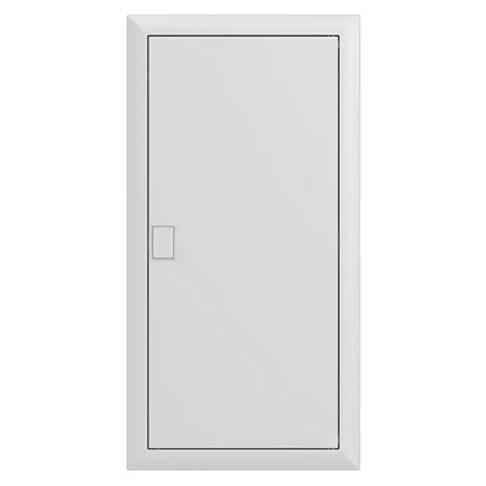 ABB - Striebel & John Unterputz-Verteiler UK648N3 - Anzahl Reihen: 4 Stk., 38,4 x 74,7 cm, Weiß - Weißes, rechteckiges Revisionsklappe mit einem kleinen, versenkten Griff auf der linken Seite.