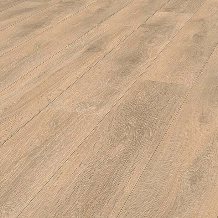 Krono Original Laminatmuster Super Natural Blonde Oak (297 x 195 x 8 mm, Landhausdiele) | BAUHAUS