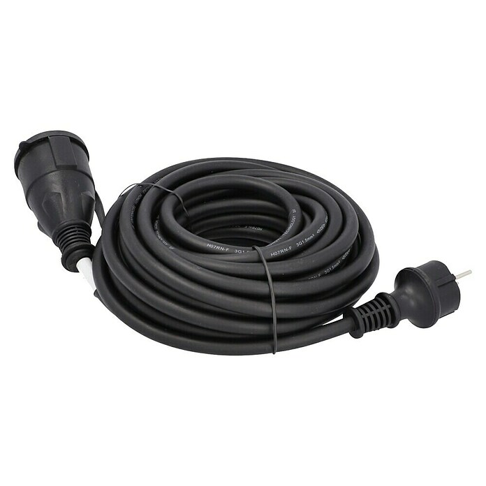 Verlängerungskabel Außenbereich 200 M – 16/3 Schwarz, Wasserdicht, 10A 1250W, ETL-geprüft