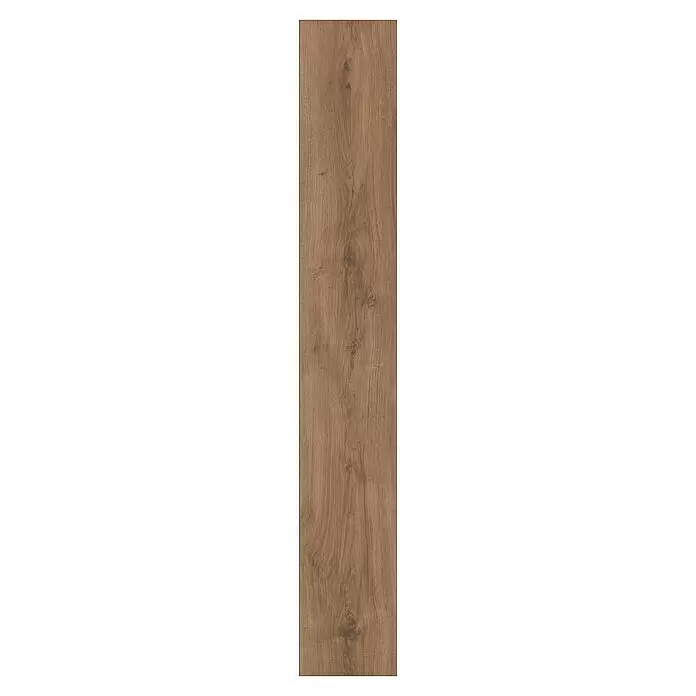 Krono Original Laminat Super Natural - Gondola Oak, Landhausdiele, 1.288 x 195 x 8 mm - Braune Holzdiele mit natürlicher Maserung und leichten Unregelmäßigkeiten.