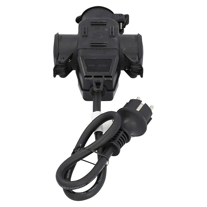 Voltomat Cable de extensión de goma (0,5 m, Negro, H07RN-F3G1,5)