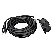 Voltomat Cable de extensión de goma (10 m, Número de enchufes Schuko: 2 ud., IP44, H07RN-F3G1,5)