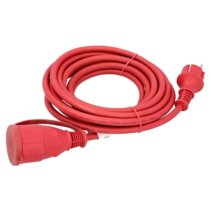 Verlängerungskabel (5 m, Rot, IP44, H07RN-F)