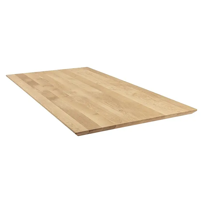 Exclusivholz Tischplatte mit Schweizer Kante - Eiche, 180 x 85 x 2,6 cm - Helle Holzplatte mit deutlicher Maserung, ideal als Tischplatte oder für DIY-Projekte. Die natürliche Oberfläche verleiht jedem Raum Wärme und Charakter.