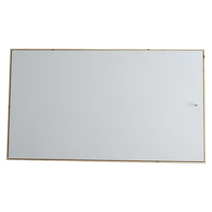Dolle Bodentreppe Pur - 130 x 60 cm, Wärmedämmung: 1,6 W/(m²K) - Ein rechteckiger Spiegel mit hellem Holzrahmen und einem kleinen silbernen Griff auf der rechten Seite.