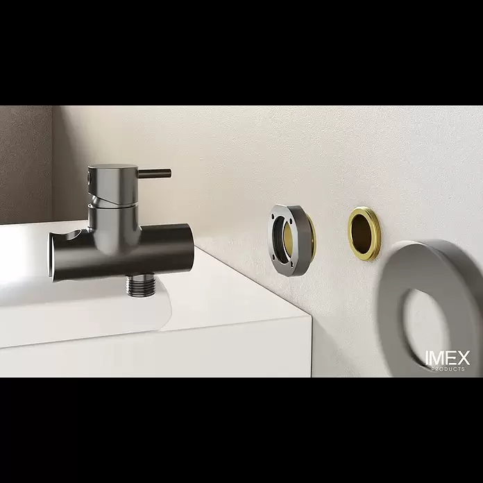 Imex Ducha higiénica inodoro Ness - Cromo, Brillante - 06   Bide empotrado Munich