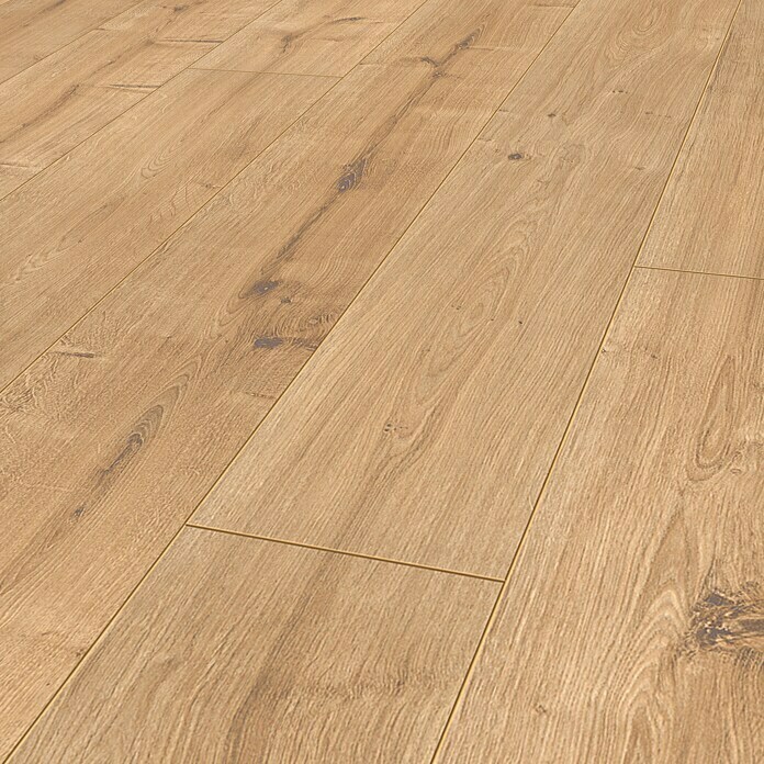 Krono Original Laminat Super Natural New England Oak (1.288 x 195 x 8 mm, Landhausdiele, New England Oak) | BAUHAUS