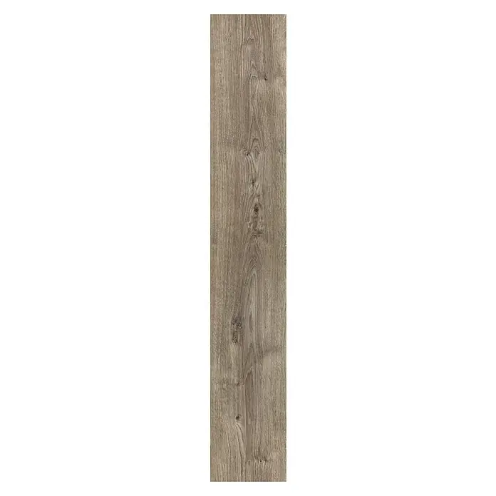LOGOCLIC Laminado Roble Cappucchino - 1.200 x 196 x 10 mm, AC5 - Baldosa de suelo con textura de madera en tonos marrones y vetas naturales, ideal para un ambiente cálido y rústico.