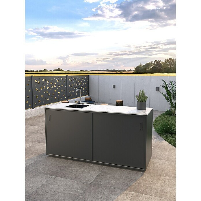 Modul za letno kuhinjo s koritom  (Antracit) | 8336 - Grillküchen | ICGA - Grillgeräte | ICG - Grillgeräte / Grillzubehör | IC - Freizeit im Garten | I - Stadtgarten | BAUHAUS