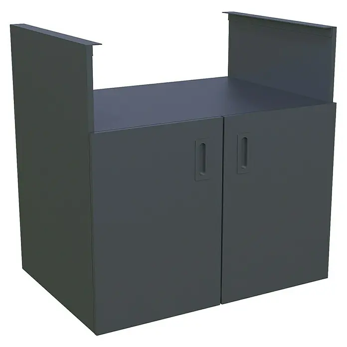 Bellano Living Outdoorküchen-Modul Grillelement - Anthrazit, B x T x H: 90 x 63,4 x 92 cm - Schrank mit zwei Türen und Griffen, ideal für Stauraum und Ordnung. Robustes Design für vielfältige Einsatzbereiche.