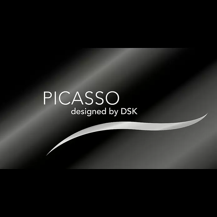DSK Wandspiegel Picasso - Durchmesser: 40 cm, Gold - Picasso Design Spiegel