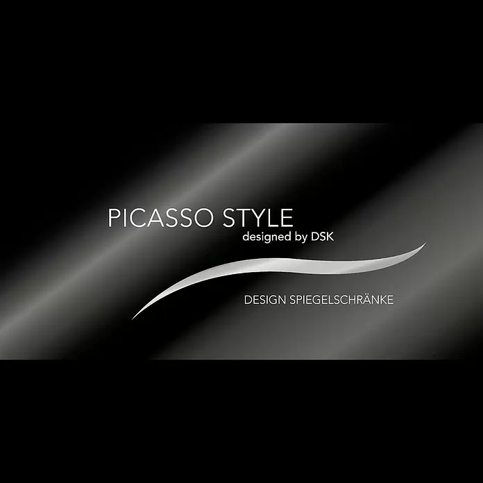 DSK LED-Spiegelschrank Picasso Style - Aluminium, Weiß - Picasso Style  Design Spiegelschrnke