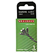 BAUHAUS USB-Ladekabel 4 x USB-C (Schwarz, Länge: 19 cm, USB A-Stecker) | BAUHAUS