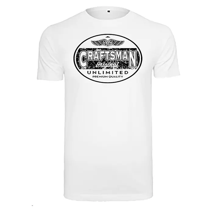 T-Shirt Handcrafter - Weiß, XL - Weißes T-Shirt mit "Craftsman Original" Aufdruck. Ein stilvolles und bequemes Kleidungsstück für jeden Tag.