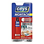 Ceys Adhesivo para montaje Montack puntos fijación removibles  (Blanco, 20 g)